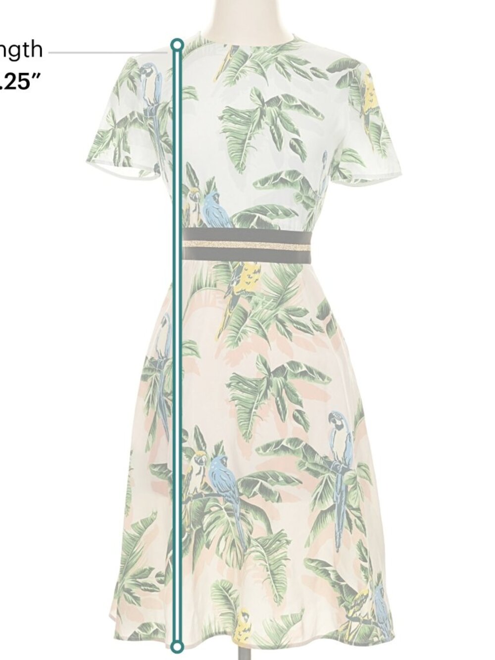Stella McCartney Tropical Parrot Fit & Flare Dress Size 0 - Picture 5 of 6
